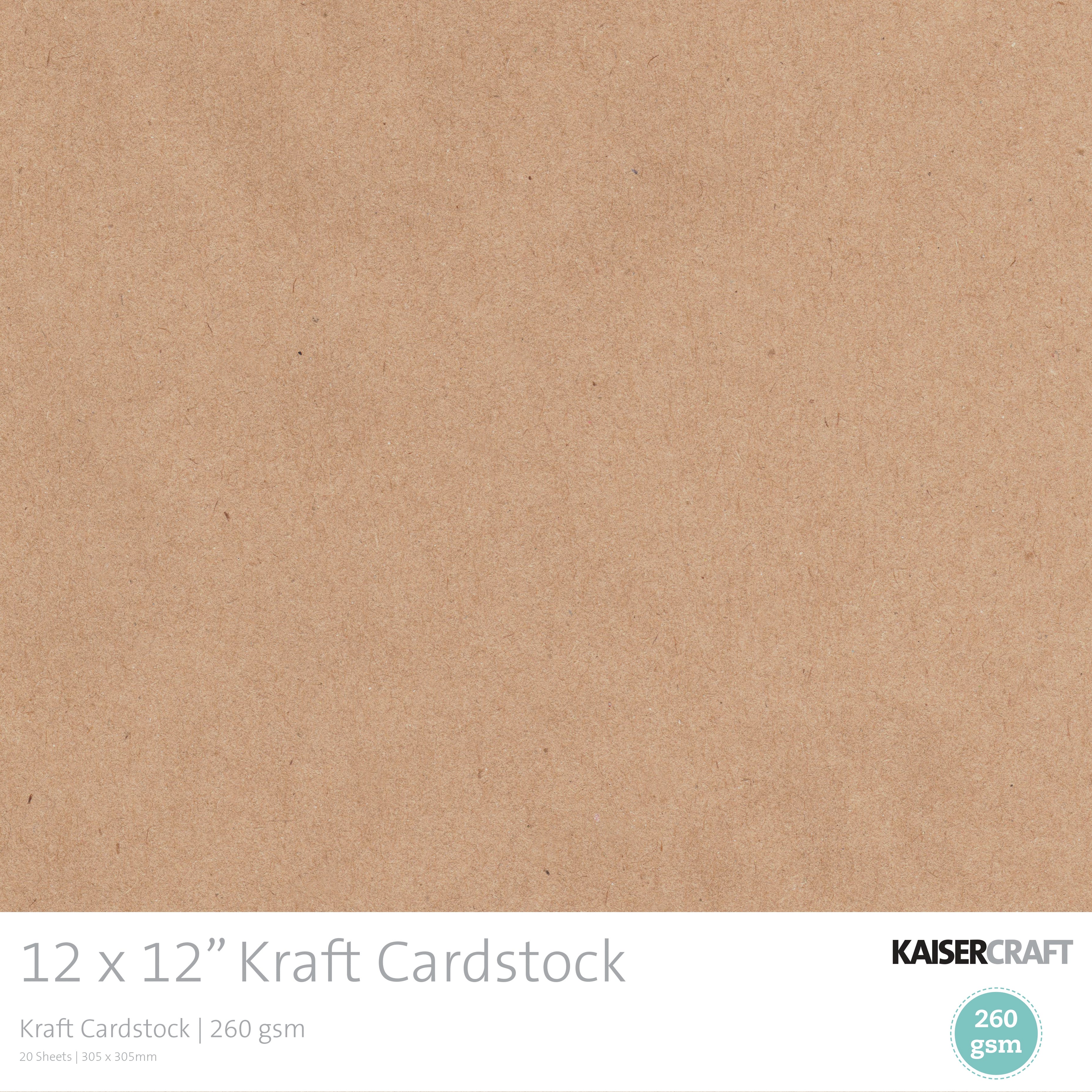 Kraft Cardstock 12 x 12 20 Sheets